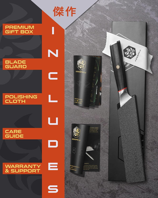7-Inch Flexible Fillet Knife - Spectre Series - Forged Japanese AUS-8 High Carbon Stainless Steel - Pakkawood Handle with Blade Guard5