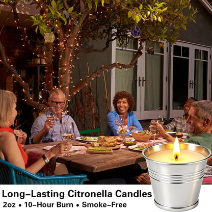 Citronella Candles Outdoor 16 Pack, 2 Oz Small Tin Candles for Patio, Natural Soy Wax Candle with Citronella Oil, 160 Hours Total Burn Time for Backyard, Garden, Deck, Camping, Summer Parties4