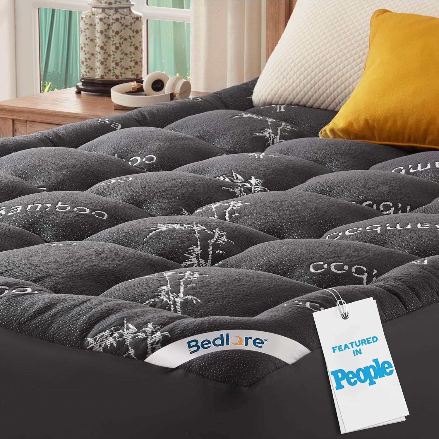 queen-mattress-topper-viscose-bamboo-thick-pillow-top-mattress-pad-stretchable-pockets-fit-6-18-mattress-soft-breathable-mattress-topper-for-back-pain-relief-and-hot-sleepersdark-gray