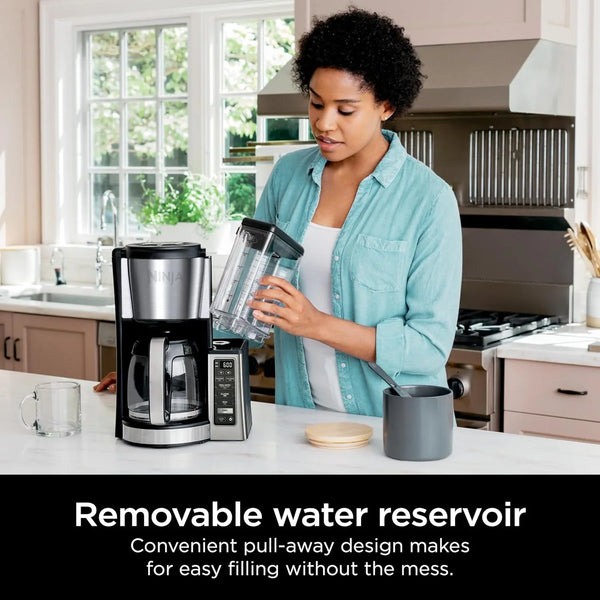 Ninja Fresh Brew Coffee Maker, 12 Cup Glass Carafe, Stainless Steel, CE2513