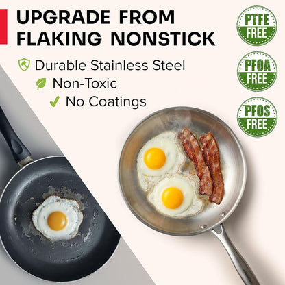 17-Piece Stainless Steel Pots and Pans Set, Tri-Ply Ultra-Clad Pro | Cookware Set, Induction Ready, Oven Safe, Even-Heat Aluminum Core, Includes Skillets, Saucepans, Dutch Oven, Stockpot3