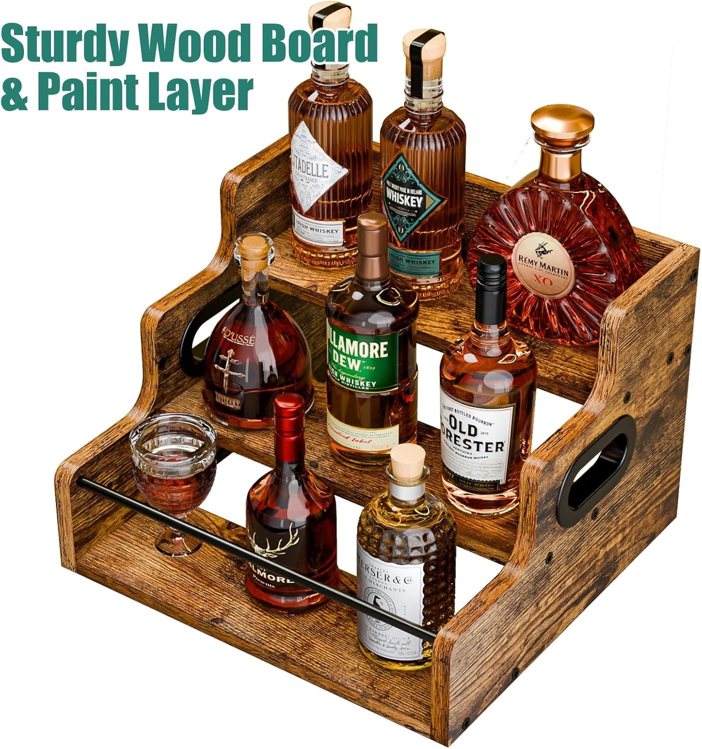 liquor-bottle-display-shelf-coffee-syrup-rack-organizer-3-step-countertop-liquor-wine-rack-mini-bar-liquor-cabinet-home-retro-bar-shelf-stand-for-liquor-whiskey-spirits