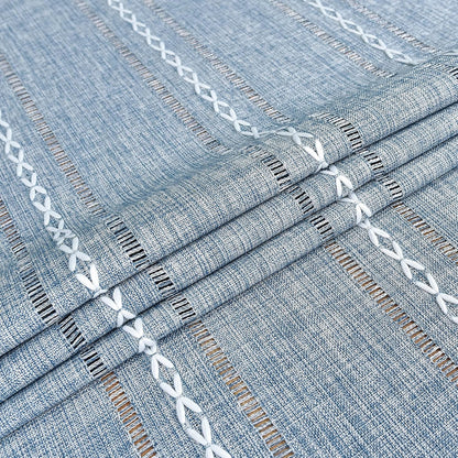 Farmhouse Embroidered 42X42 Inch Square Tablecloth Linen Texture7