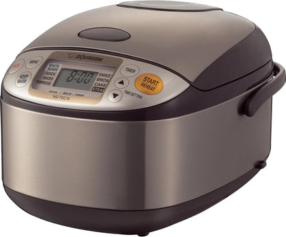 Zojirushi NS-TSC10 Micom Rice Cooker and Warmer 5.5 Cup Stainless/Brown1