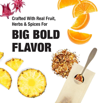 '- Top 8 Favorites Sampler Set, Loose Leaf, up to 80 Cups | High to No Caffeine, Hot & Iced, Tea Variety Pack with Green, Herbal, & Black, 8 Sample Pouches5