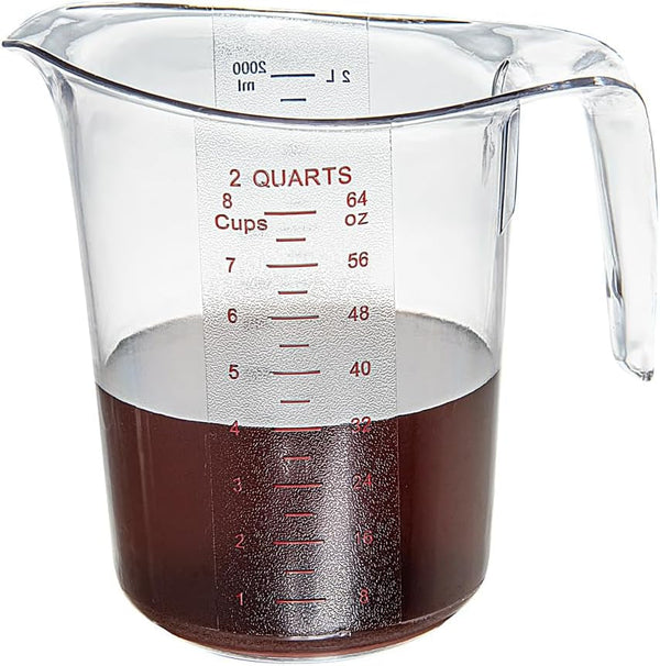 Plastic Measuring Cup - Chef 101 Measuring Jug with Dual Unit Markings, Dishwasher Safe - Clear Measuring Cup for Kitchen, Restaurants1