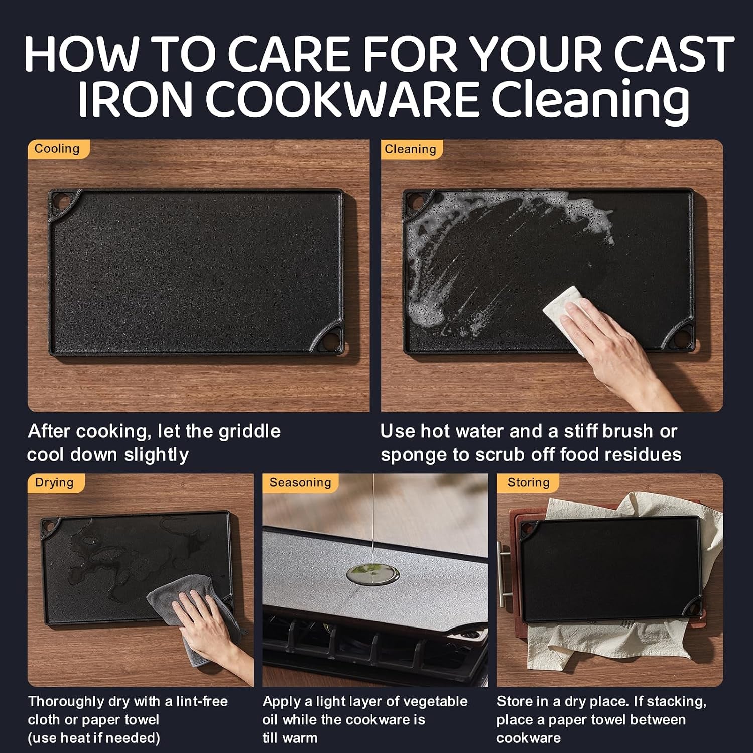 reversible-grill-griddle-16-7x9-5-pre-seasoned-cast-iron-griddle-pan-double-burner-cookware-rectangular-stovetop-griddle-with-handles-flat-top-plate-for-oven-grill-campfire
