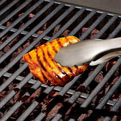 OXO Outdoor Grilling Turner and Tongs Set | Grilling Spatula and Tongs, Beveled Head Slides under Food, Non-Slip Grip, Hanging Ring, Ideal for Grilling & BBQ9