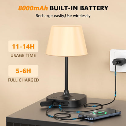 Table Lamp,Cordless Waterproof Shower Lamp and Dimmable Touch Lamp3