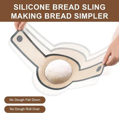 3 PCS Silicone Bread Sling for Dutch Oven Liners, round | Non Stick & Easy to Clean Silicone Bread Baking Mat with Extra Long Handles, Reusable, Transfer Bread Dough Easily6
