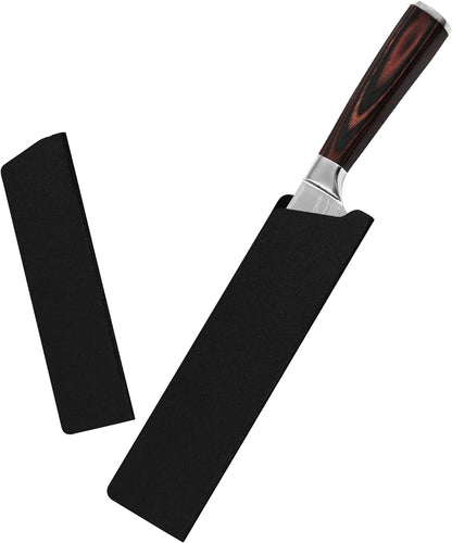 Knife Case Set Universal Knife Edge Guards for 5'' Santoku Deba Chef Knife Sheath Sleeve ABS Knife Cover Case Blade Protectors for Japanese Style Knife(Knives Not Included)6