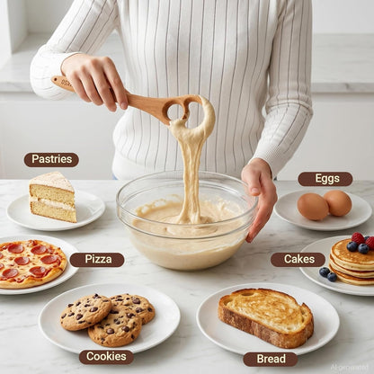 2 Pack Wooden Danish Dough Whisk, 12.6" Handcrafted Dutch Bread Whisk, Seamless & Easy to Clean Sourdough Whisk for Pizza, Batter & Professional Baking6