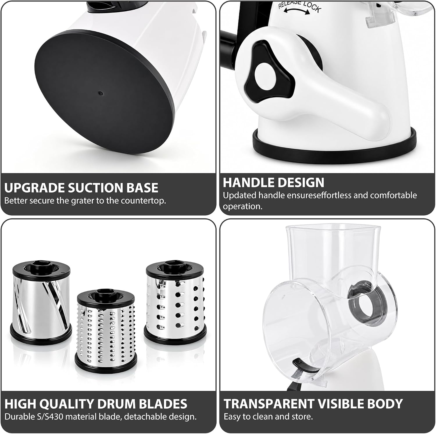 rotary-cheese-grater-cheese-shredder-with-3-interchangeable-blades