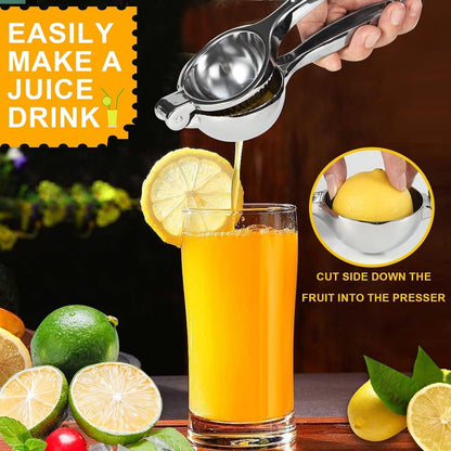 Premium Lemon Squeezer, Large Heavy Duty Handhelp Juicer for Lemon, Metal Hand Press Citrus Juicer, Lime Squeezer Bar Tool, Manual Citrus Press | Large Bowl Ergonomic Handle Easy Handheld Press for Lemons and Limes8
