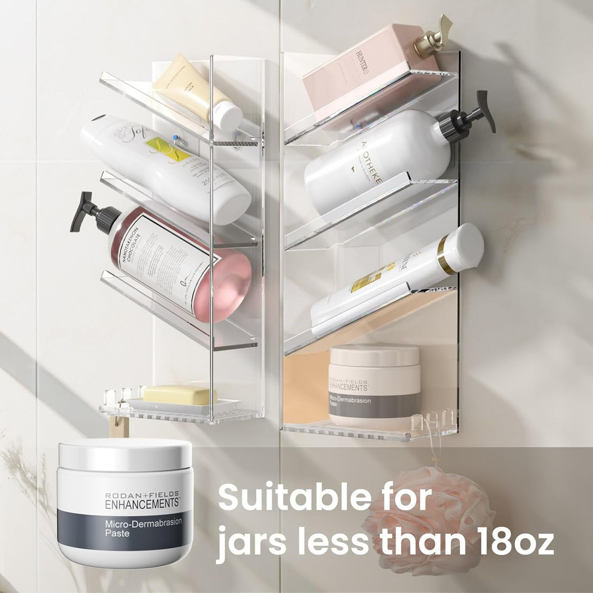 acrylic-bathroom-organizer-caddy-shampoo-holder-combination-shelf