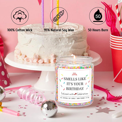 Happy Birthday Gifts for Women, Creamy Vanilla Birthday Candle3