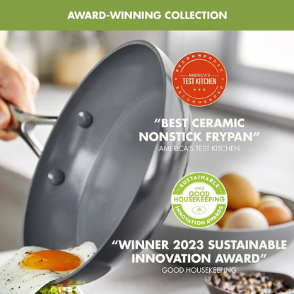 Valencia Pro 22 Piece Cookware Set Ceramic Nonstick Pots & Pans | Pfas-Free Nonstick, Induction Ready, Compatible with All Stovetops, Hard Anodized, Dishwasher Safe, Oven Safe up to 600F3