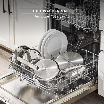 Pro Tri-Ply Stainless Steel, 12 Piece Pots and Pans Set9