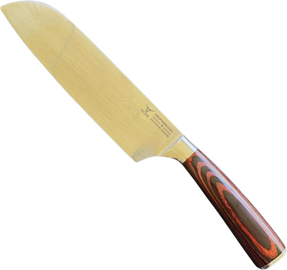 Laser Damascus 7-Inch Santoku Knife – Precision Stainless Steel Blade for Versatile Chopping & Professional Cooking1