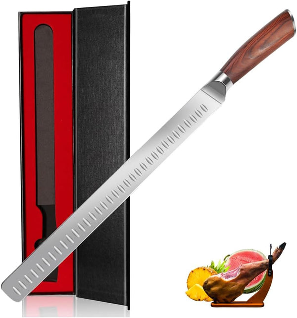 Slicing Carving Knife 12 Inch Brisket Knife Outdoor Meat Cleaver Kitchen Knife Chef Knives Multipurpose Grilling Camping Cooking Knife BBQ Tool1