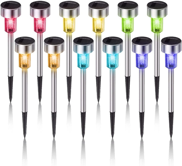 Solar Lights Outdoor Waterproof, Solar Garden Lights, Multicolor, 12 Pack1