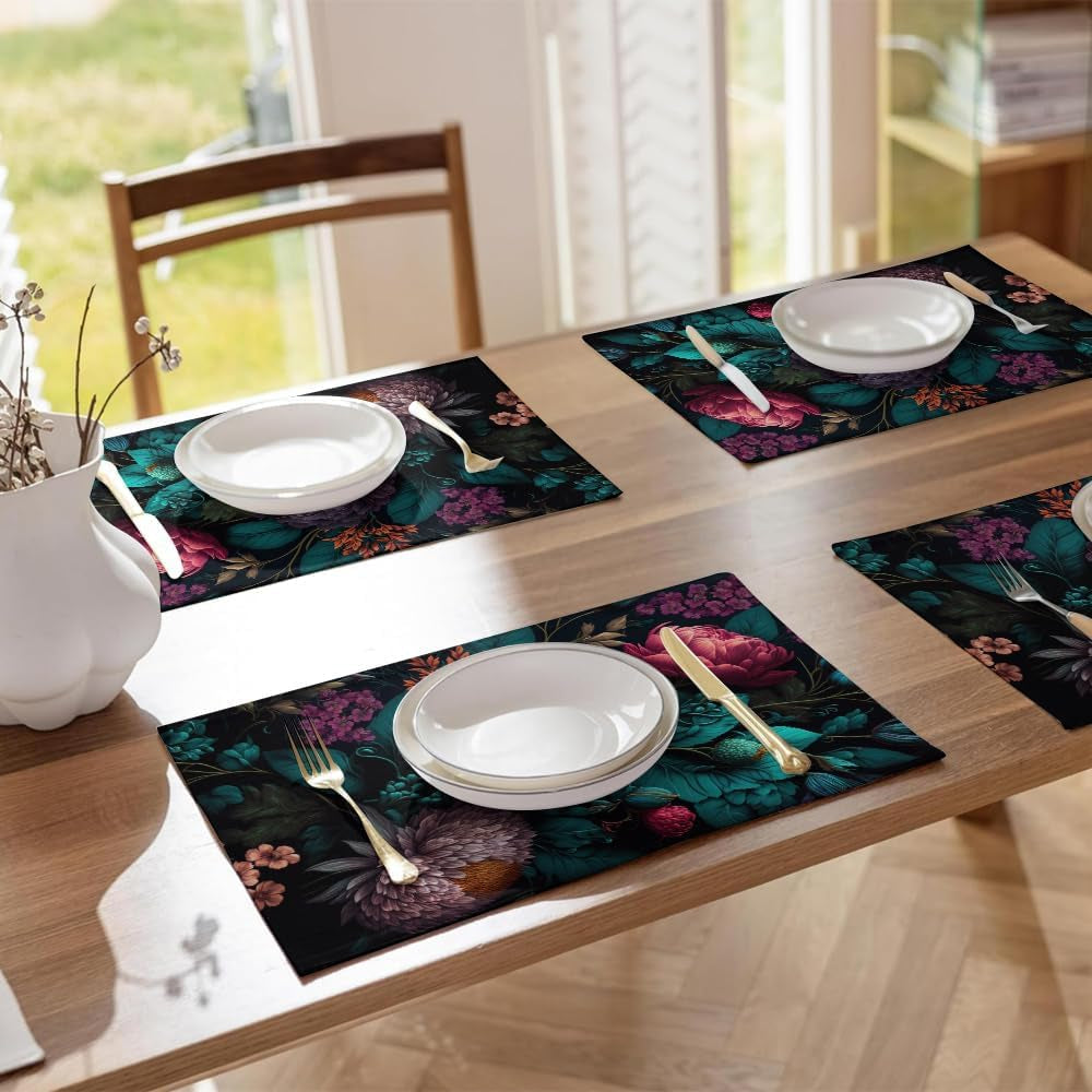 12x18-dark-black-pink-purple-red-peony-floral-placemats-set-of-4-washable-thick-place-mats-kitchen-table-mats-decorative-linen-fabric-table-mat-for-dining-table-kitchen-home-decor
