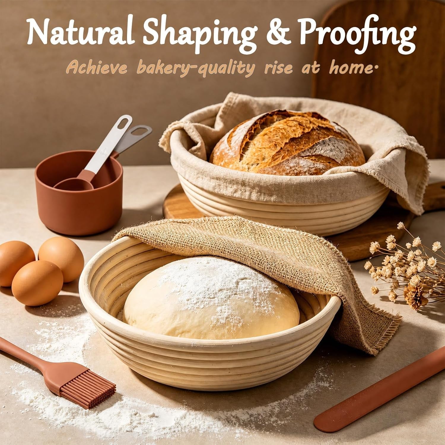 sourdough-starter-kit-sourdough-bread-baking-supplies-banneton-bread-proofing-basket-with-starter-jar-dough-whisk-scrapers-recipe-round-bread-proofing-basket-for-bread-baking