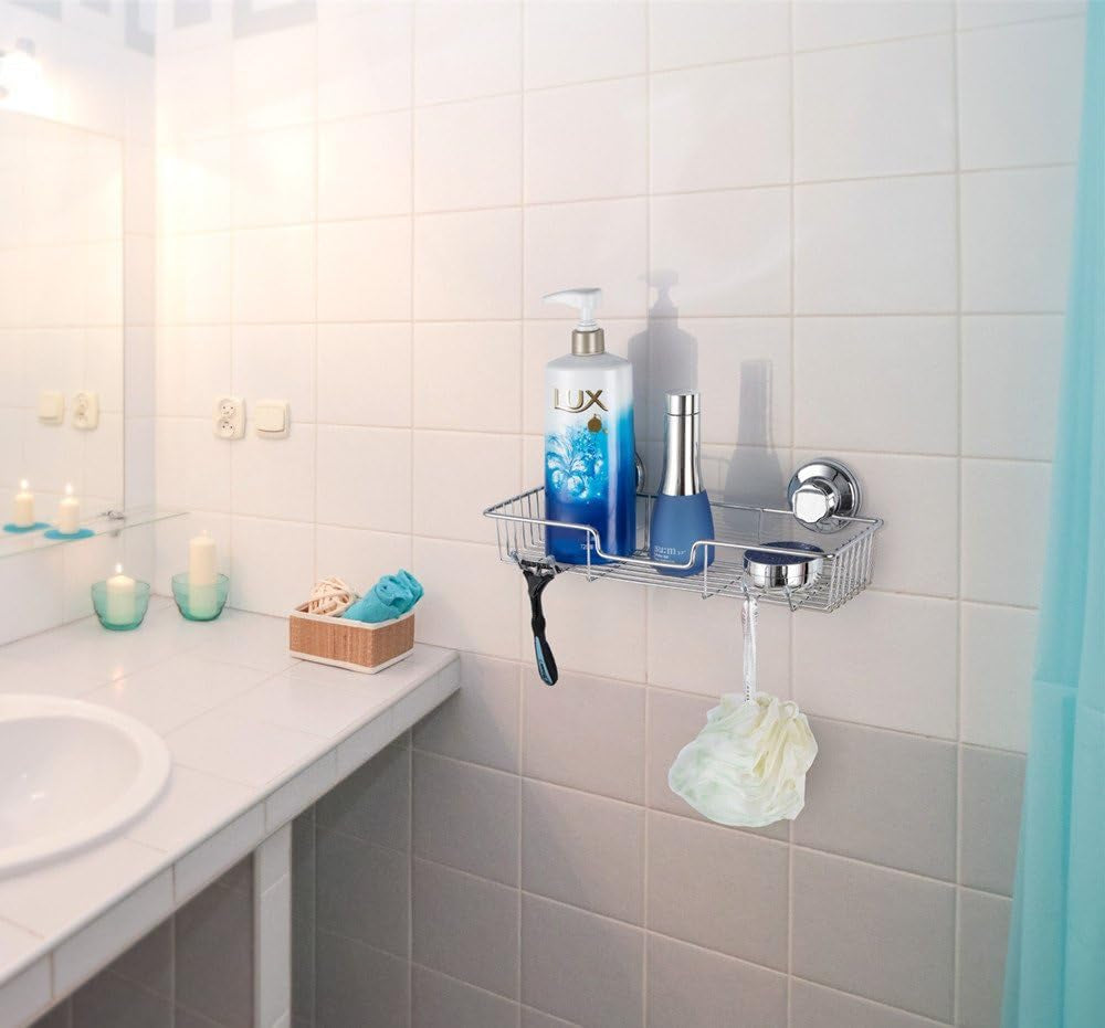 suction-cup-shower-caddy-storage-combo-organizer-no-damage-bath-shelf-suction-cup-shower-basket-rustproof-wire-bathroom-accessories-rustproof-stainless-steel