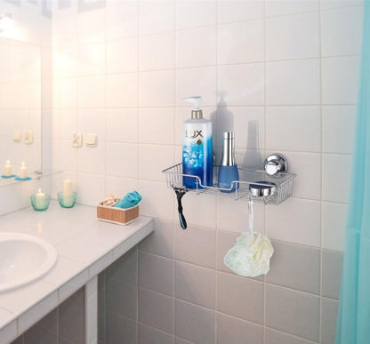 Suction Cup Shower Caddy Storage Combo Organizer, No Damage Bath Shelf Suction Cup Shower Basket,Rustproof Wire Bathroom Accessories - Rustproof Stainless Steel4