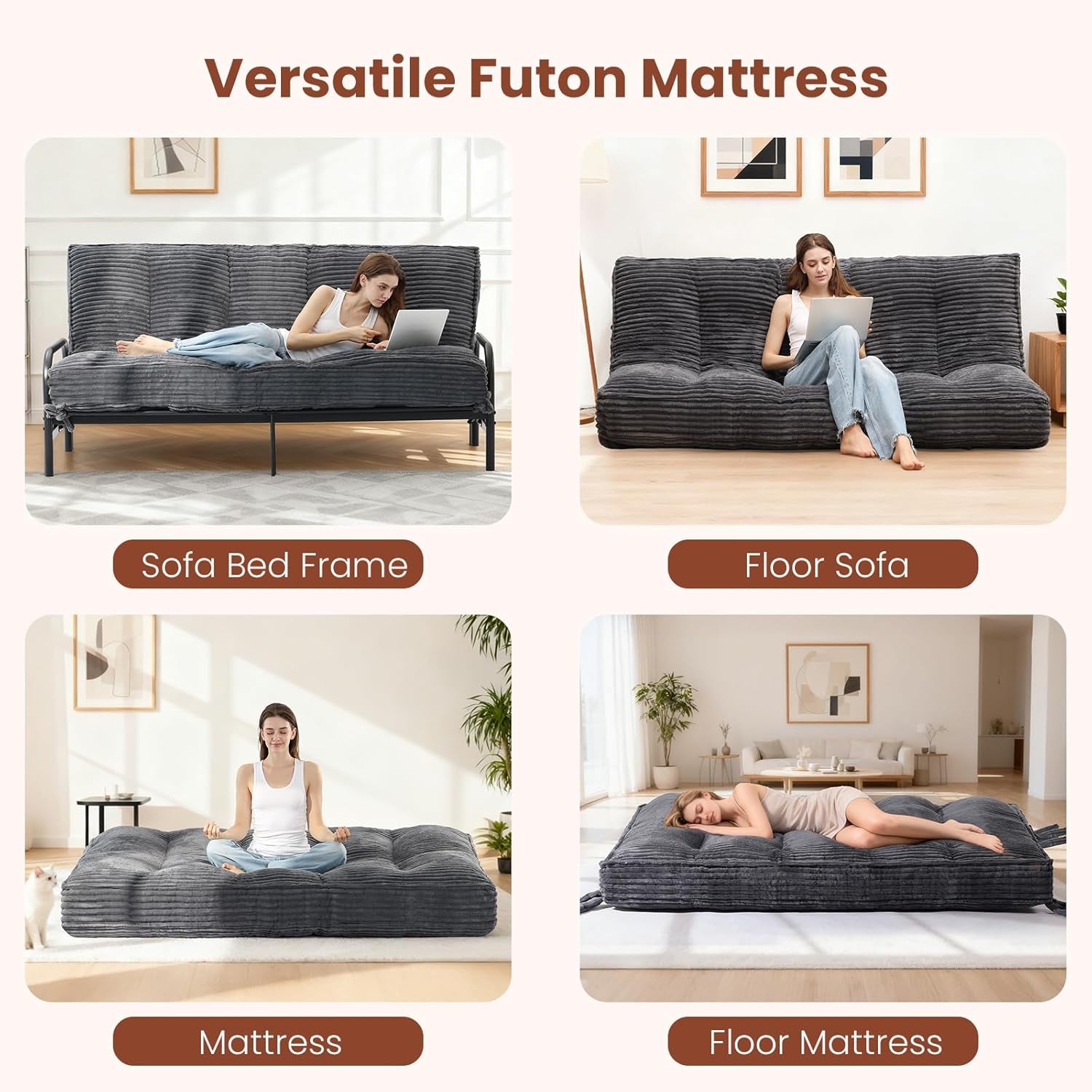 10-futon-mattress-queen-size-futons-sofa-couch-bed-with-straps-thick-corduroy-floor-mattress-for-adults-roll-up-folding-mattress-shredded-foam-filling-medium-firm-gray-full