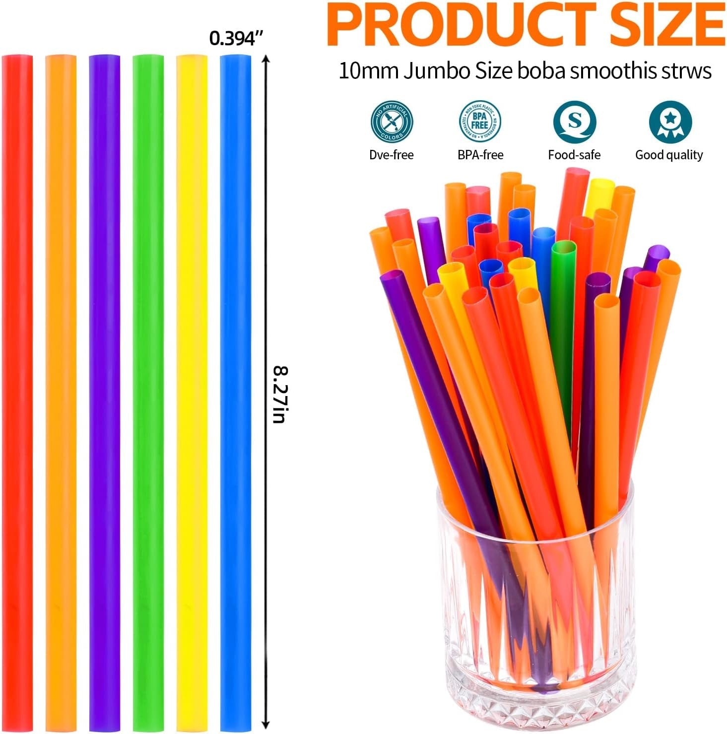 100pcs-jumbo-smoothie-straws-0-4-diameter-x8-3long-colorful-disposable-plastic-large-wide-mouthed-straw