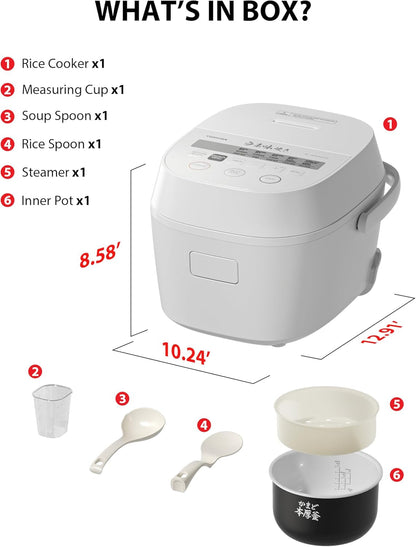 Origintaste Rice Cooker 5.5-Cup Uncooked, Fuzzy Logic, 15-In-1 Functions, Digital Display, Delay Timer, Keep Warm, Nonstick Inner Pot, White10