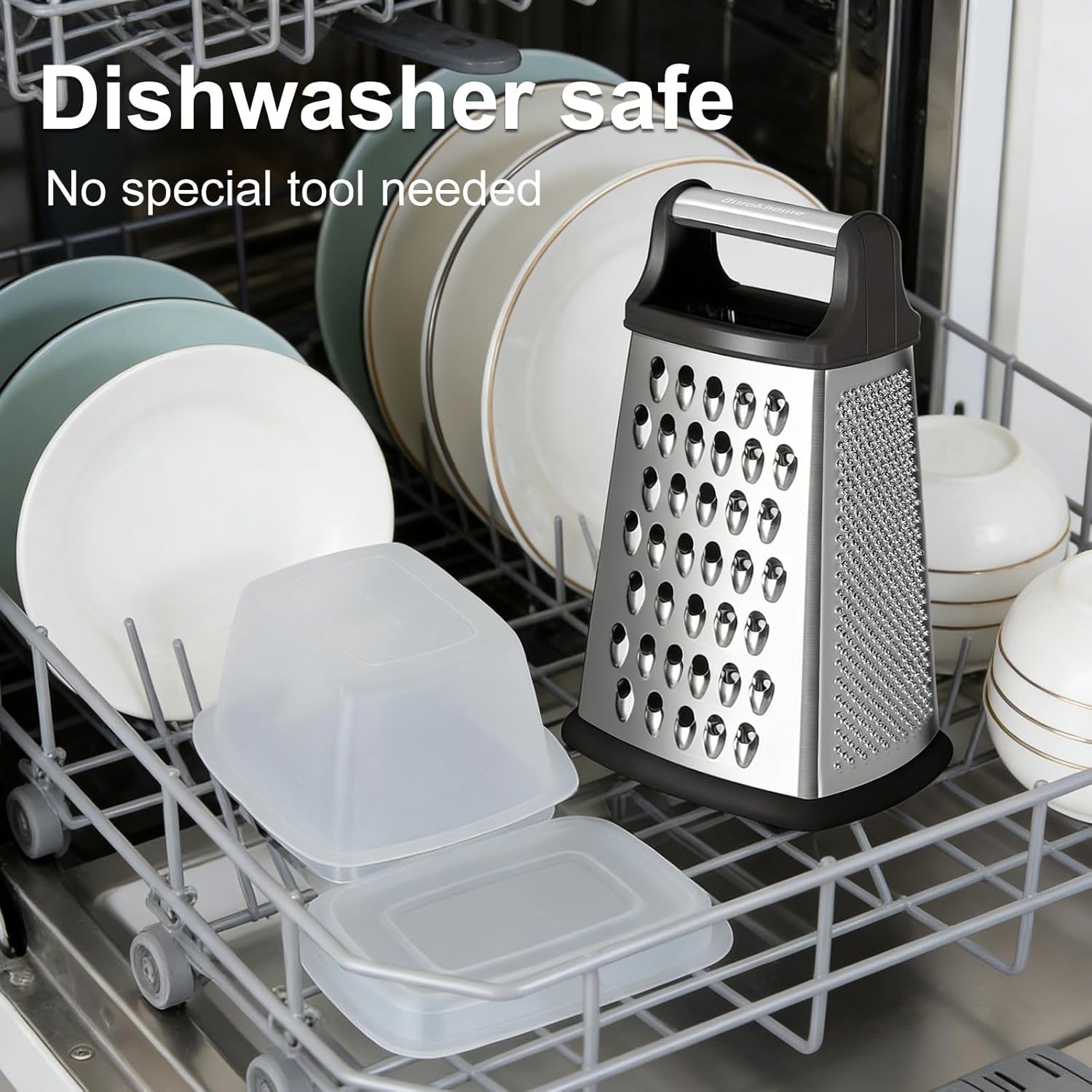 cheese-grater-handheld-box-grater-with-container-lid-4-sided-stainless-steel-for-kitchen-wavy-julienne-slicer-coarse-shred-fine-zester-non-slip-base-dishwasher-safe-8-inch