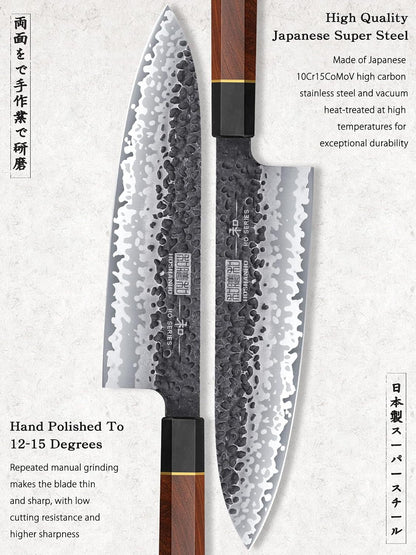 5 Pieces Knife Set, Japanese High Carbon Steel Kitchen Knife Sets | Ultra Sharp Chef Knife Set for Kitchen, Professional Kitchen Knives with Ergonomic Handle, Thoughtful Gifts for Men/Woman3