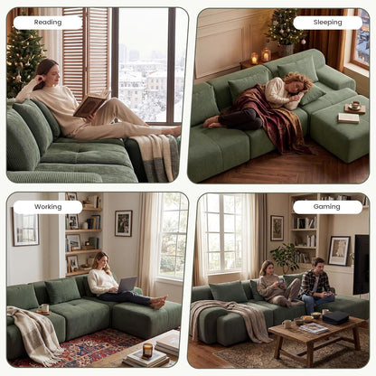 108'' Modular Boneless Sofa,Sectional Couch for Living Room5
