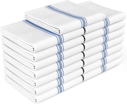 Classic Dish Towels - 15 Pack - 14" by 25" - 100% Cotton Kitchen Towels - Reusable Bulk Cleaning Cloths - Blue Hand Towels - Super Absorbent - Machine Washable1