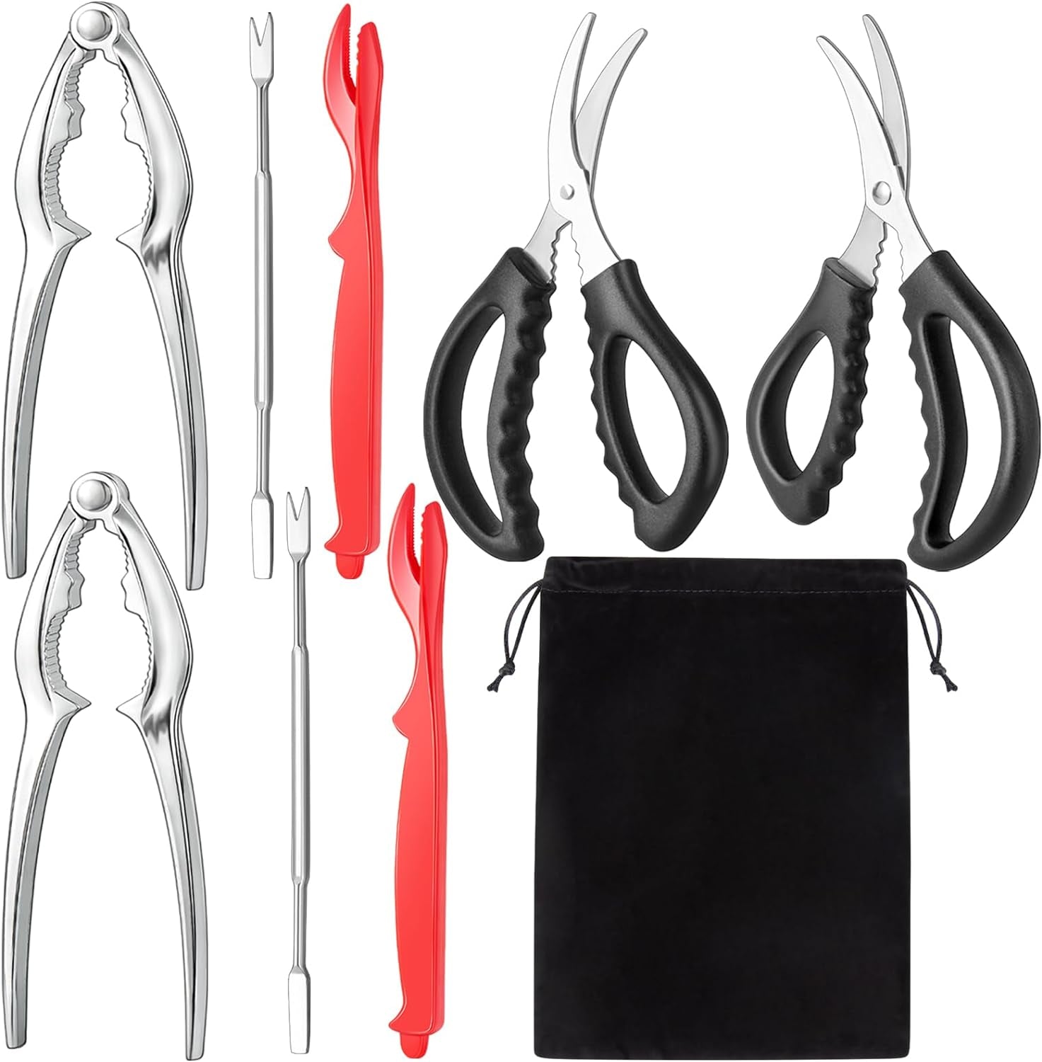 seafood-cracker-tool-set-with-lobster-sheller-stainless-steel-crab-crackers-crab-leg-fork-seafood-scissors-and-storage-bag-crab-leg-pick-utensils-set-crab-eating-tools-9pcs