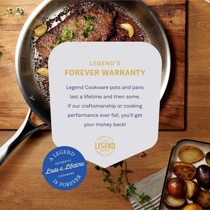 5-Ply Stainless Steel Cookware Set, 14-Piece Pots and Pans Set - Induction Compatible, Oven Safe 800°F - Non-Toxic, No Coatings - Built to Last Generations7
