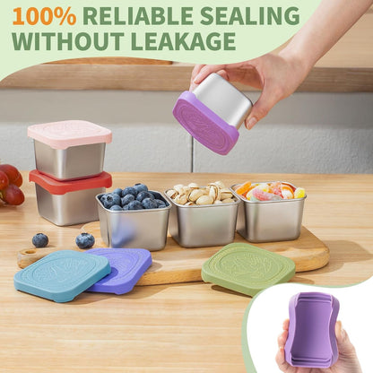 6 Oz Snack Containers with Lids for Kids - 6 Pack Lunch Box Accessories3