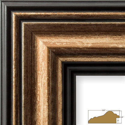 20X24 Gold Picture Frame Matted to 16X20, Wall Decor for Art2
