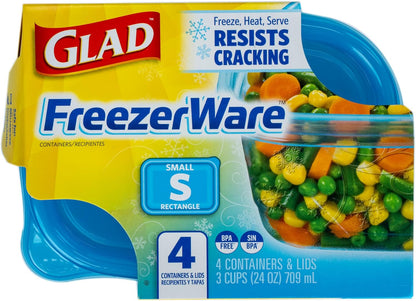 ware Freezerware Food Storage Containers, 24 Oz, 4 Count3