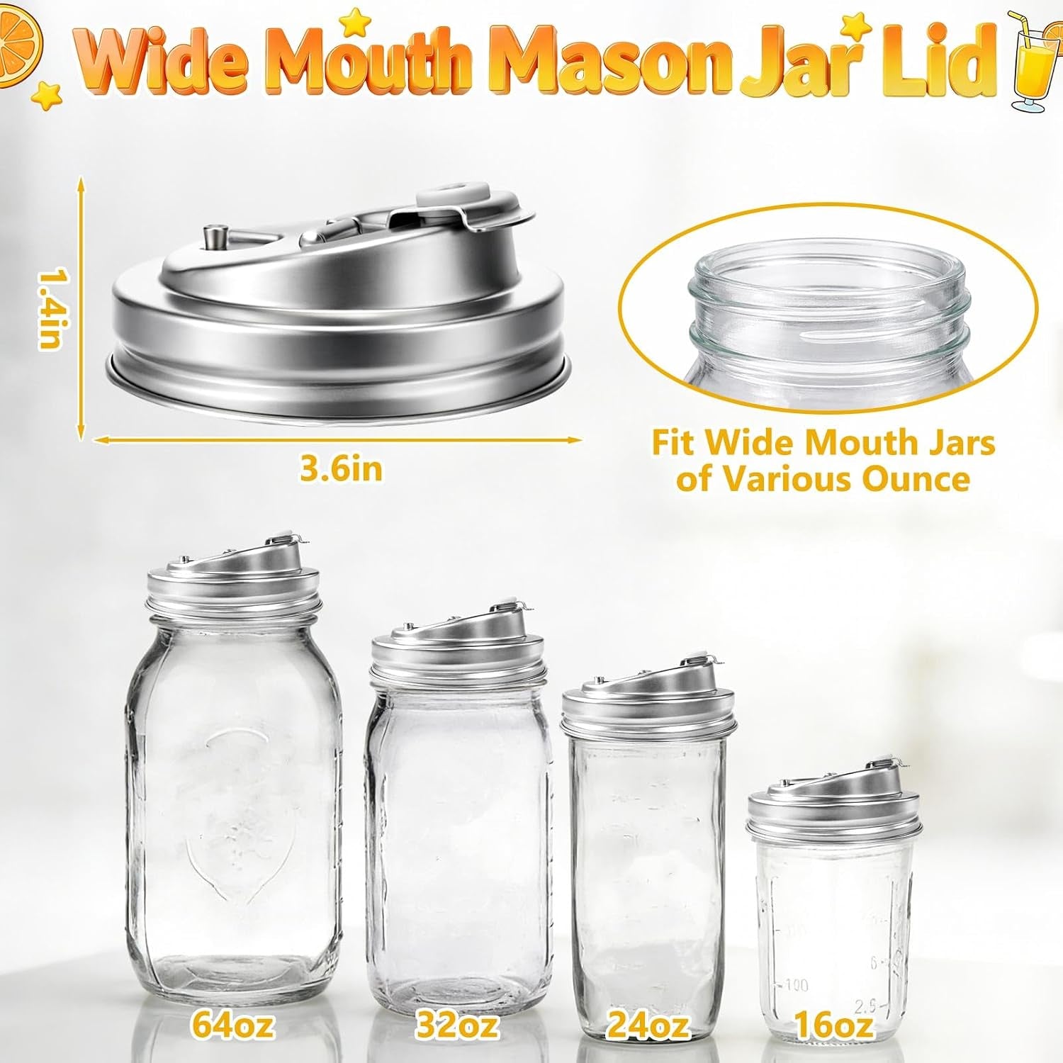 wide-mouth-mason-jar-drinking-lids-stainless-steel-sip-lid-2-pcs-mason-jar-drink-lids-for-iced-coffee-smoothies-cold-drinks-leak-resistant-reusable-heavy-duty-metal