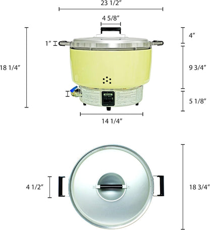 55 Cups/ 110 Bowls Cooked Rice Rinnai Gas Cooker Lithium Propane LP, Comes in Each2