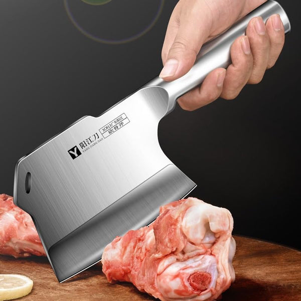 Meat Cleaver, Stainless Steel Thickened Butcher'S Knives Axe Type Bone Knife Heavy Duty Knife6