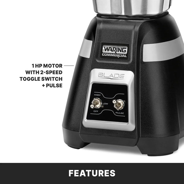 Blade Blender with 48 Oz Stainless Steel Jar & Toggle & Pulse | 1.5 Horsepower Motor, 2-Speed Toggle Controls with Pulse, 48 Oz Stainless Steel Jar, for Bars & Restaurants, NSF Certified5