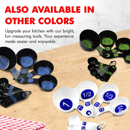 Easy to Read Plastic, Measuring Cup Set, 10 Piece Set, Blue7