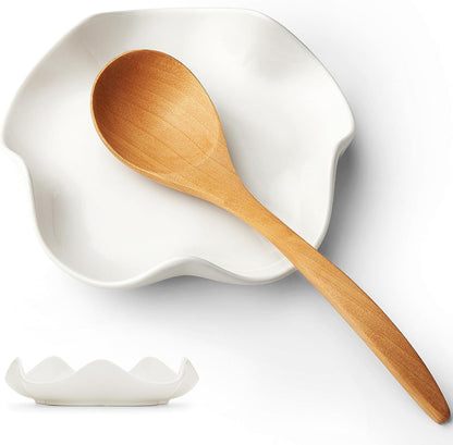 Spoon Rest for Stove Top, 5.3 Inch Ceramic Spoon Holder for Kitchen Counter, Coffee Spoon Holder, Cooking Utensil Rest for Spoons, Ladles, Tong, Heat-Resistant Spoon Rest, Housewarming Gifts1