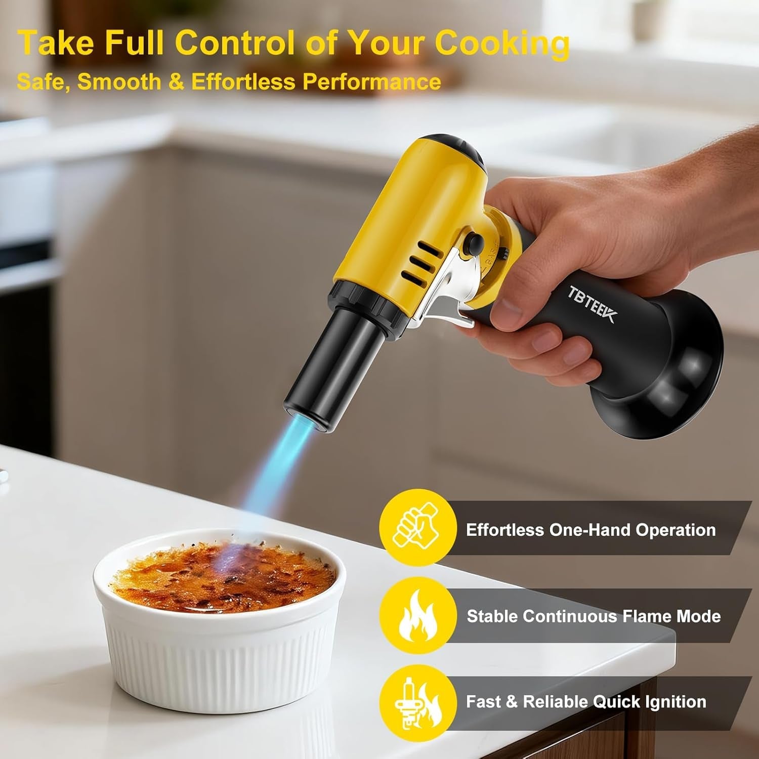 butane-torch-with-fuel-gauge-t907-one-hand-operation-kitchen-torch-lighter-with-adjustable-flame-for-bbq-baking-brulee-creme-crafts-and-solderingbutane-gas-not-included-safety-stopper-2500-f-adjustable-continuous-flame-mode-one-hand-operation-easy-to-light-extended-nozzlebutane-not-included