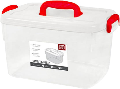 Clear Plastic Storage Bins with Lids and Handle Stackable Storage Bins, 9 Quarts9