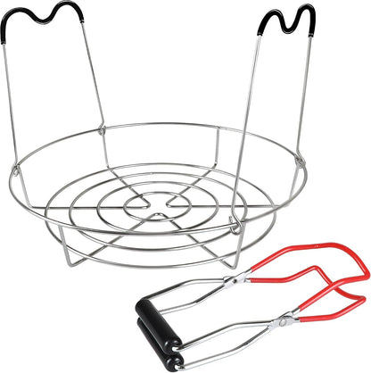 12In Stainless Steel Canning Rack with Contour Handles, Holds 7 Pint or 6 Quart Jars in Pressure Canner Pot8